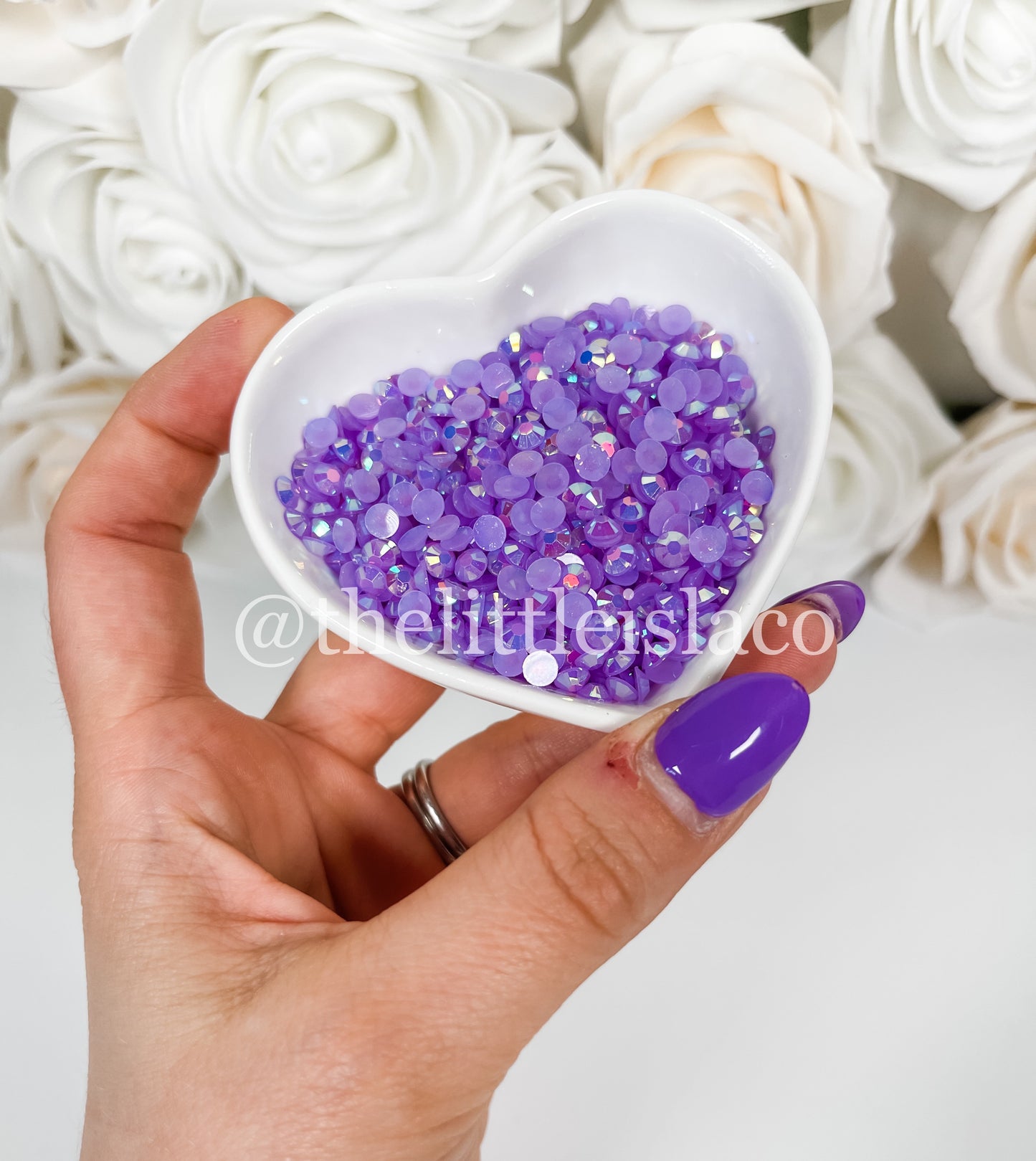 Lilac AB Jelly Rhinestones, 5mm Rhinestones, 2oz/56g