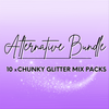 The Alternative Bundle - Chunky Glitter, Fine Glitter & Glitter Shapes - 10x 2oz/56g Packs