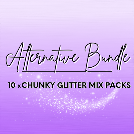 The Alternative Bundle - Chunky Glitter, Fine Glitter & Glitter Shapes - 10x 2oz/56g Packs
