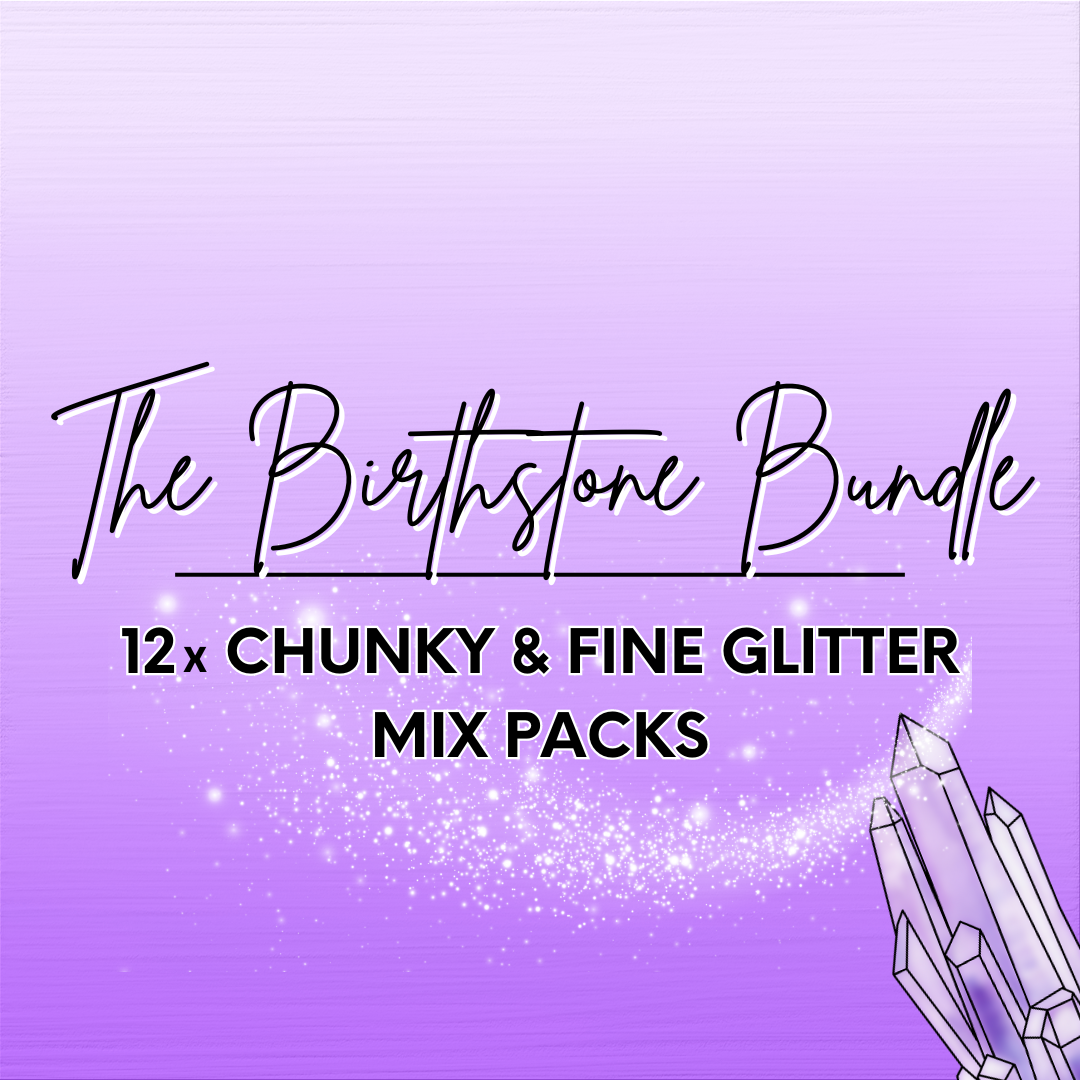 ‘Birthstone’ Chunky & Fine Glitter Bundle - 12x 2oz/56g Packs