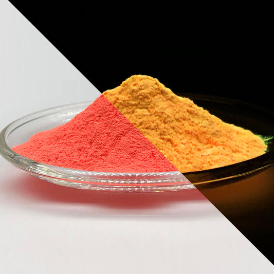 Glow Powder - Fluorescent Red-Orange to Bright Orange - 1oz/28g