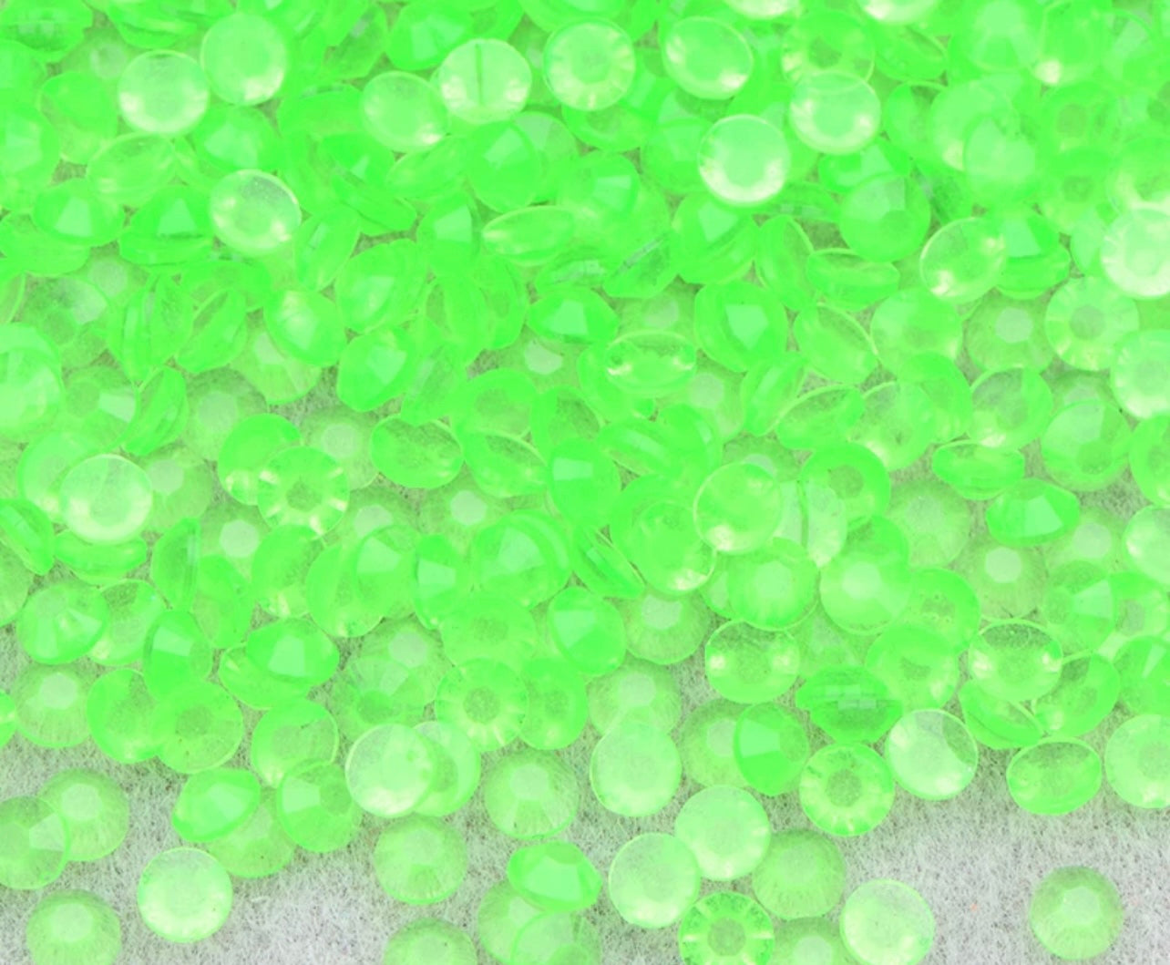 Glow in the Dark Green Rhinestones (3 sizes to choose from)