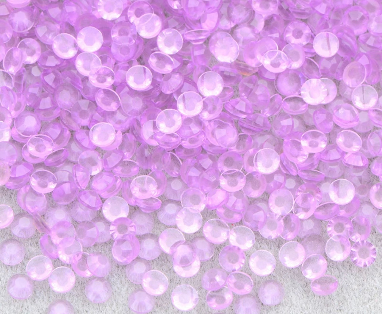 Glow in the Dark Lilac Rhinestones (3 sizes to choose from)