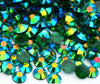 3mm Bottle Green Transparent AB Rhinestones, 3mm Rhinestones for filling tumblers, 3.5oz/100g