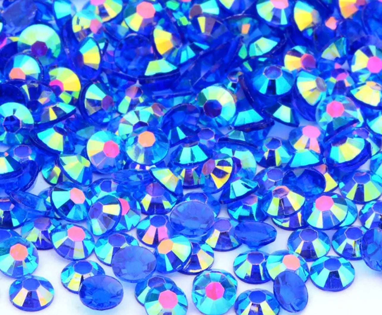 3mm Sapphire Blue Transparent AB Rhinestones, 3mm Rhinestones for filling tumblers, 100g