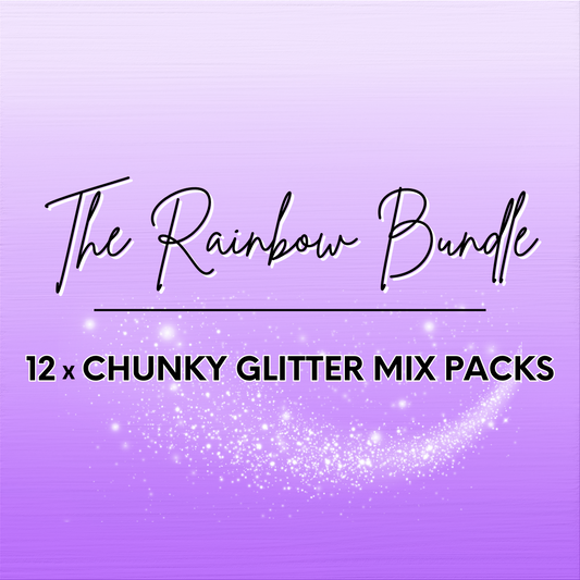 Rainbow Chunky Glitter Bundle - 12x 2oz/56g Packs