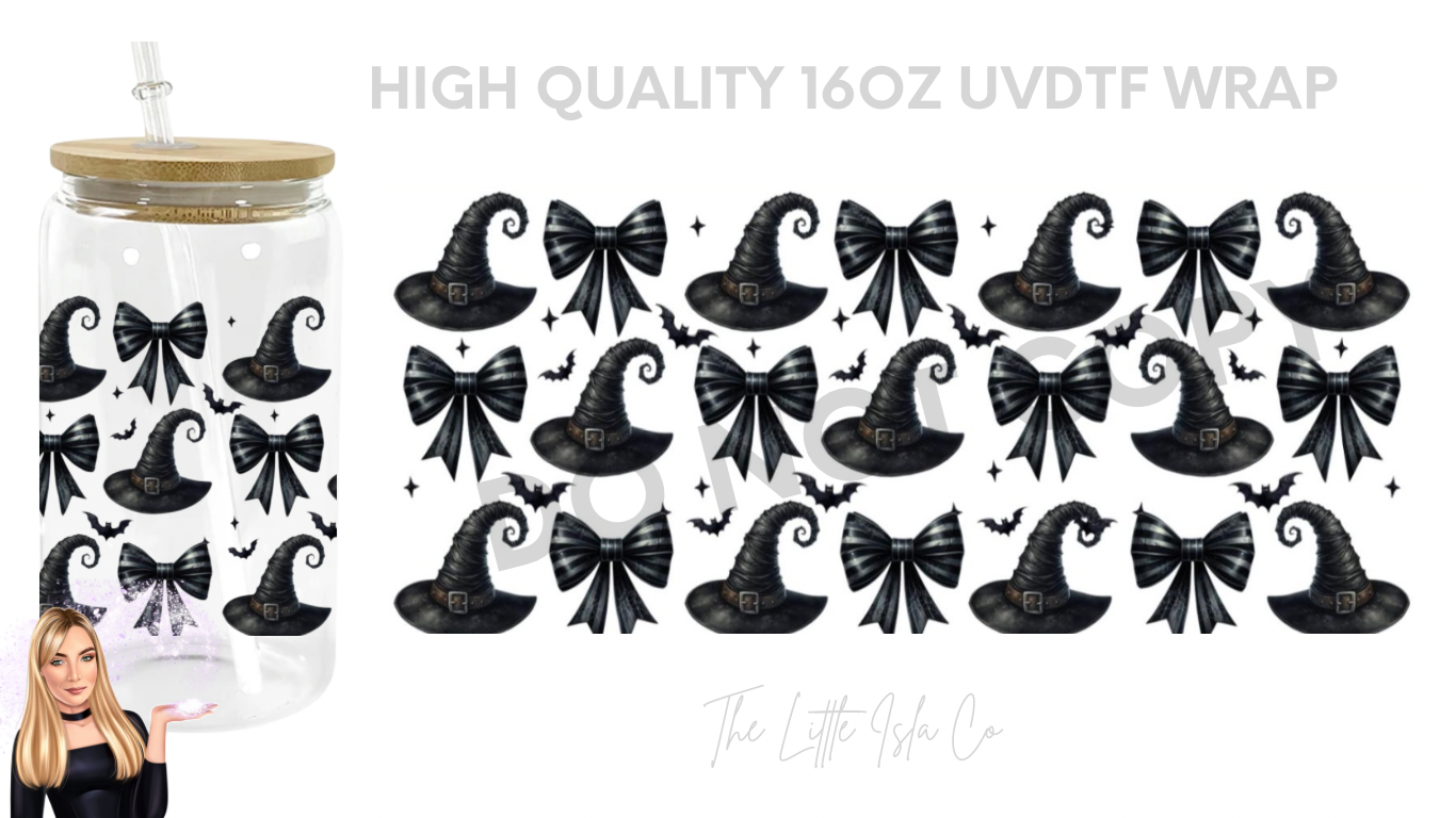 Witchy Hats & Bows UVDTF - 16oz UVDTF Wrap