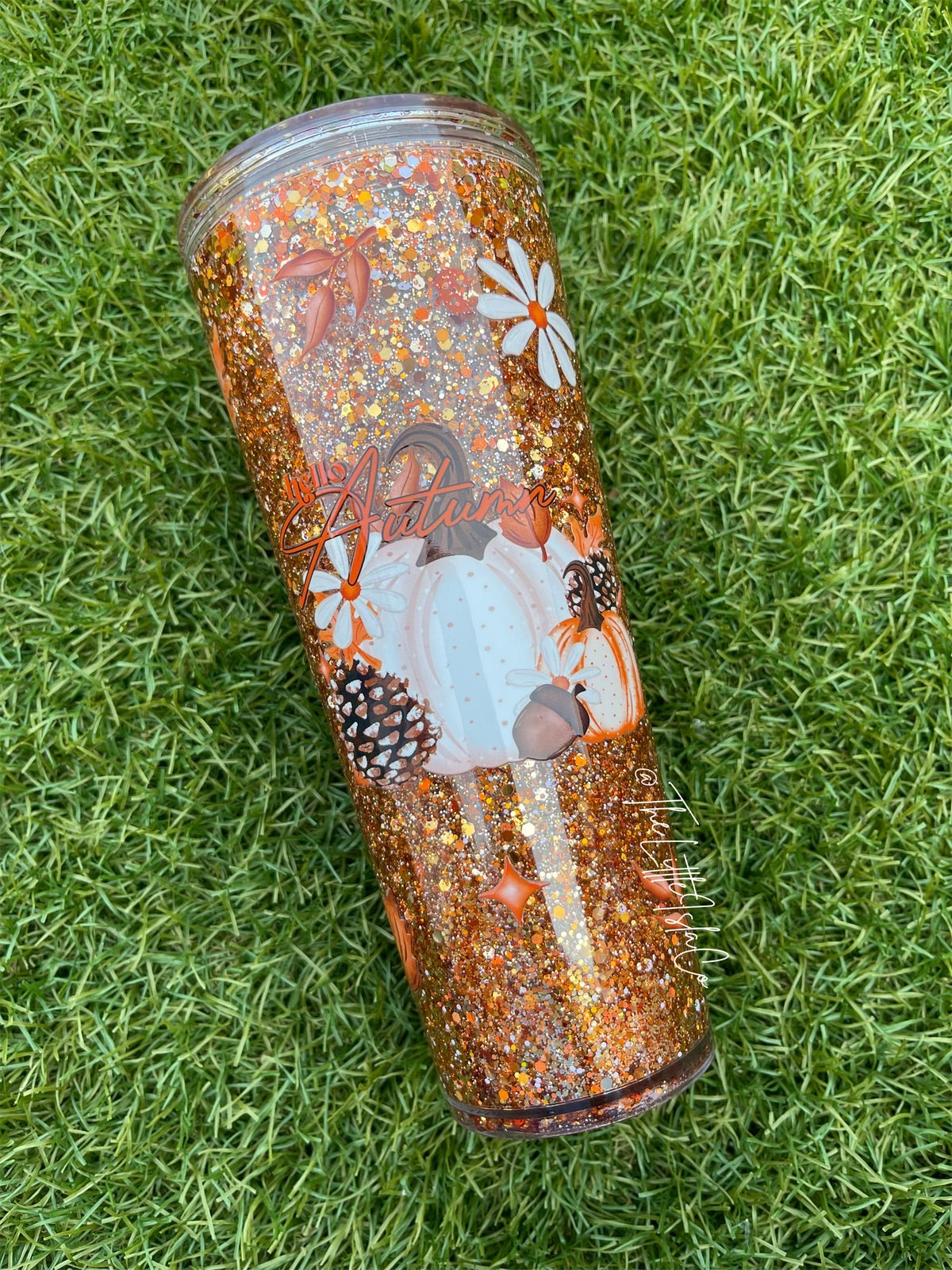 Hello Autumn Snowglobe Tumbler