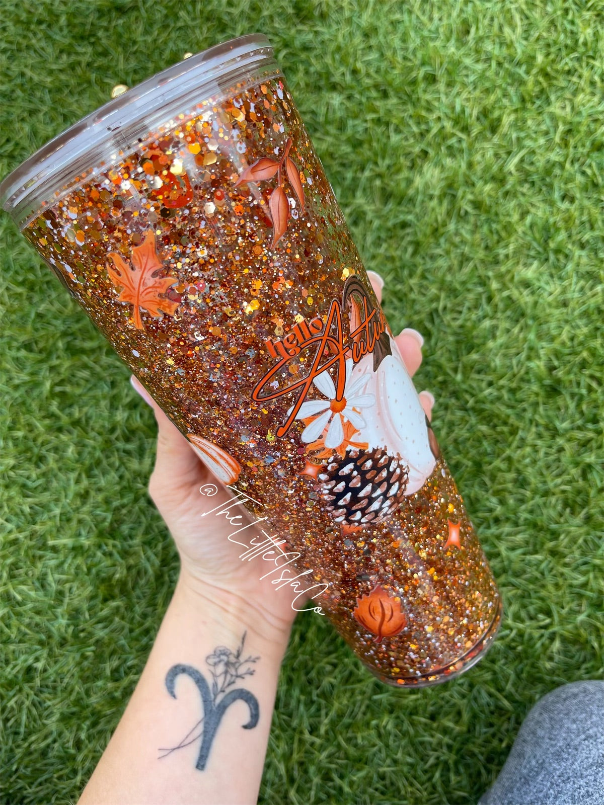 Hello Autumn Snowglobe Tumbler