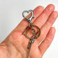 Blank Beadable Heart Keyring