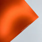 Fluorescent Orange - Satin Chrome - 12x12” Sheet