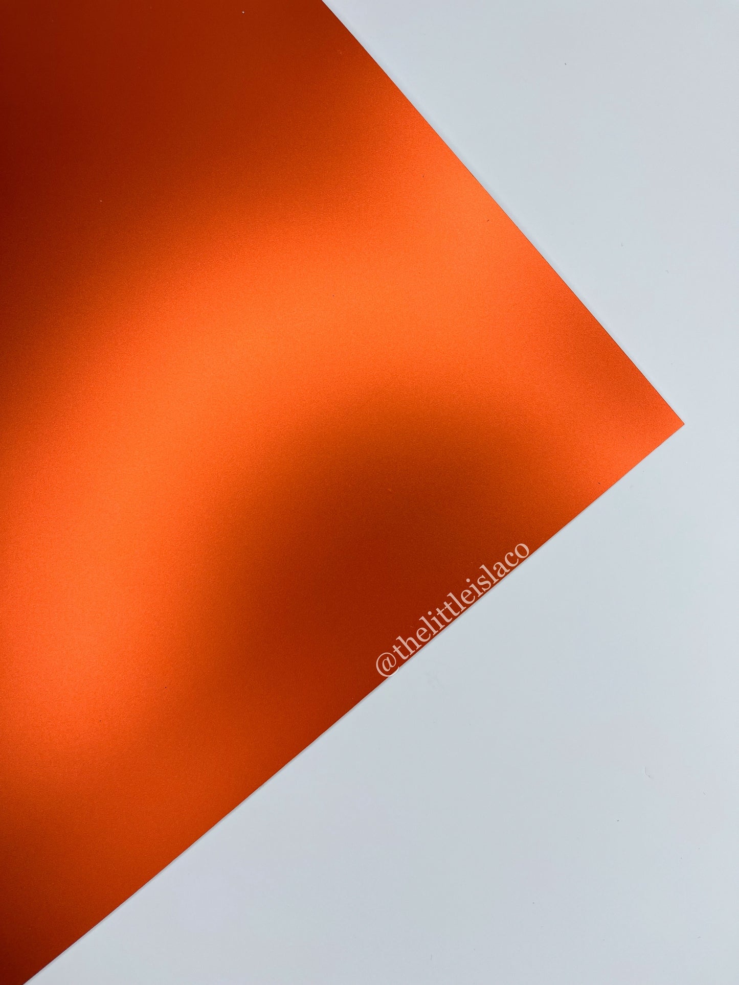 Fluorescent Orange - Satin Chrome - 12x12” Sheet