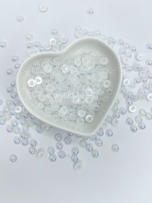 Bubble Tear Flatback Pearls - White