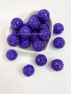 Rhinestone Beads - Deep Purple (Packs of 10)