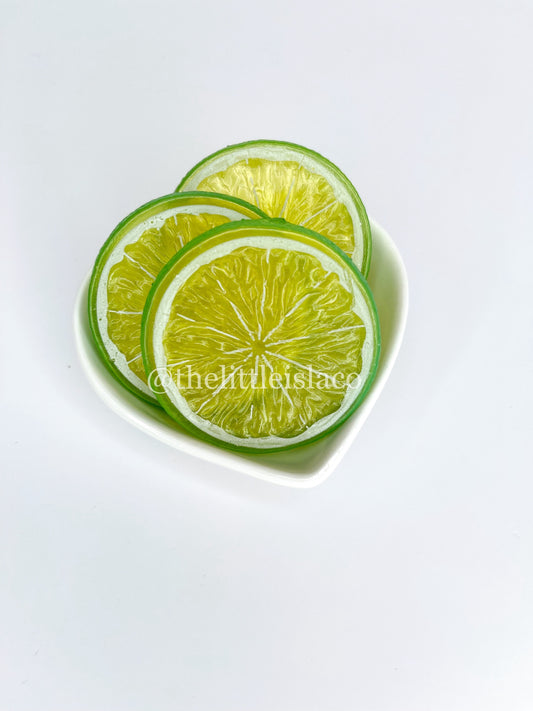 Imitation Lime Fruit Slices - Packs of 3