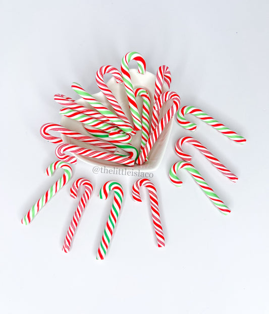 Candy Cane Cabochons - Packs of 10