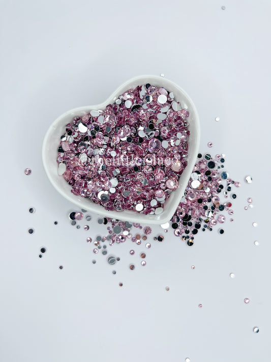 Baby Pink Rhinestone Scatter Mix, 2oz/56g