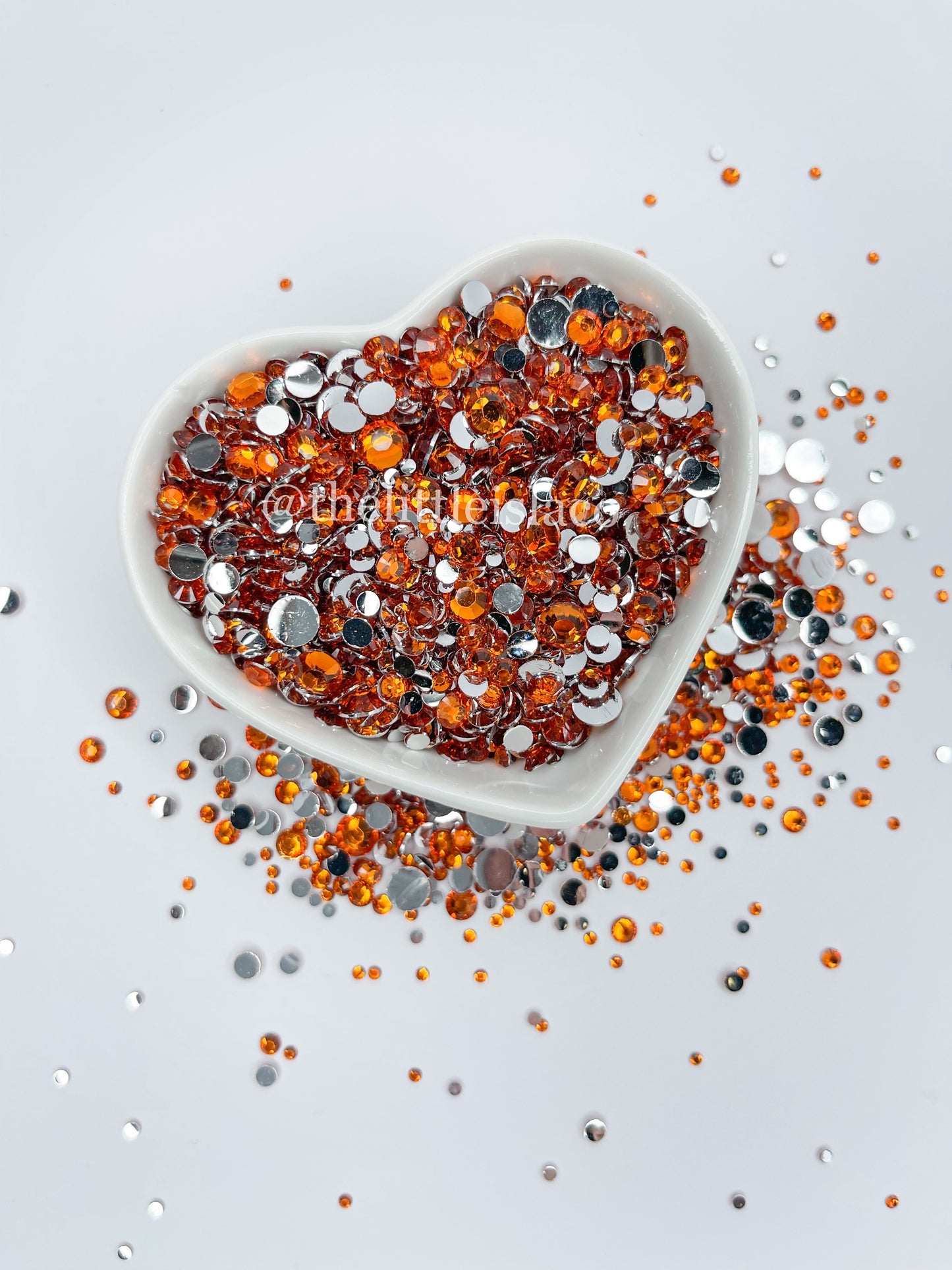 Juicy Orange Rhinestone Scatter Mix, 2oz/56g