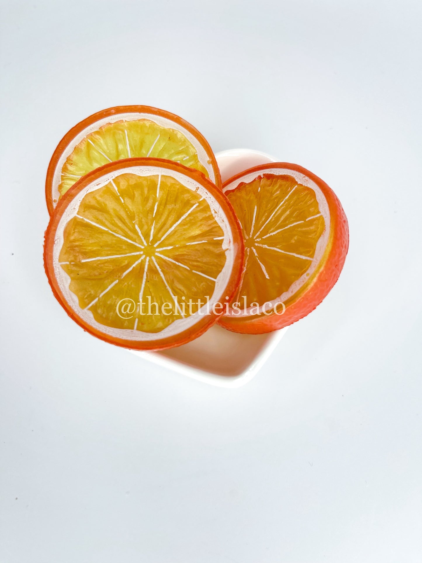 Imitation Orange Fruit Slices - Packs of 3