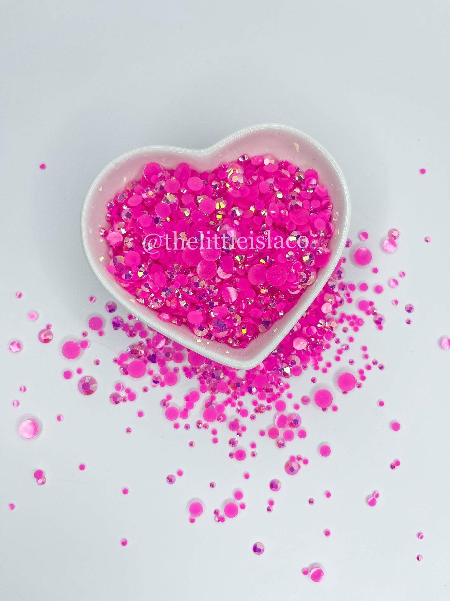 Hot Pink AB Jelly Rhinestone Scatter Mix, 2oz/56g