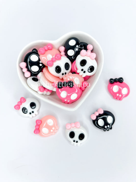 Cute Ghost Skulls Cabachons - Packs of 10