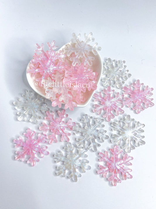 Snowflake Cabochons - Packs of 10