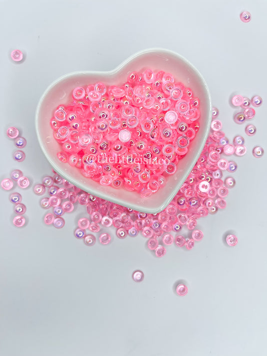 Bubble Tear Flatback Pearls - Pink