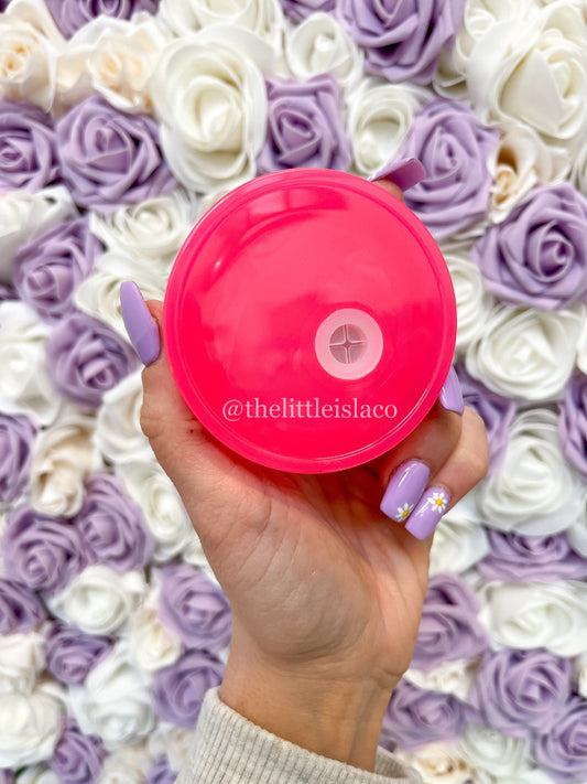 Hot Pink Acrylic Replacement Lid for Glass Can