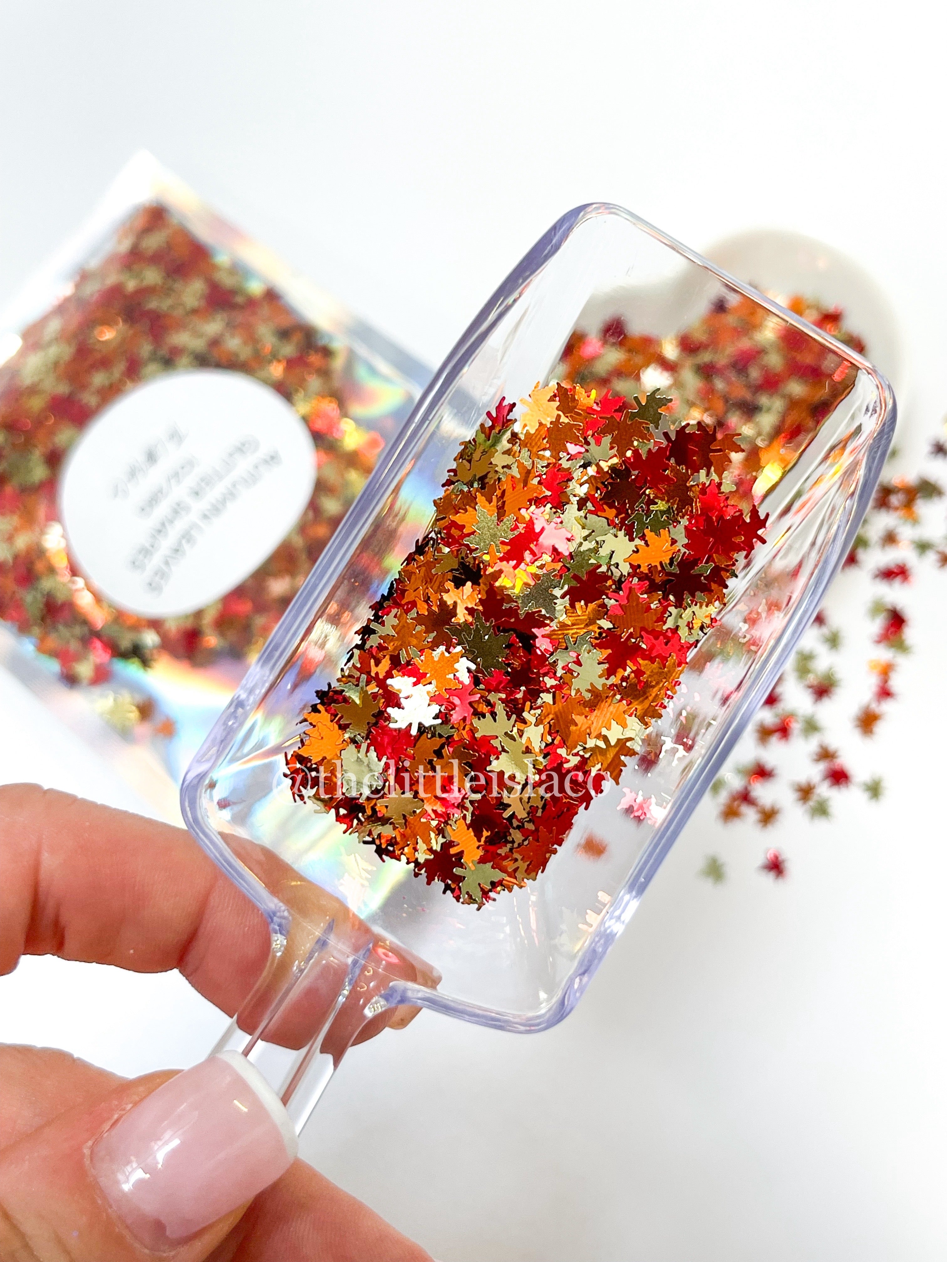 Autumn Leaves Glitter Shapes - 1oz/28g Pack