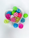 Turquoise/Green/Pink/White Bead Mix - 25pcs