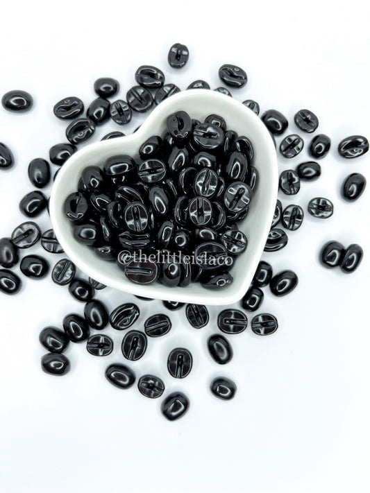 Coffee Bean Cabochons - 10g (approx 30pcs)