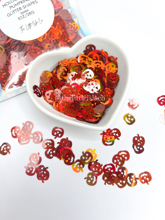 Pumpkin Glitter Shapes - 1oz/28g Pack