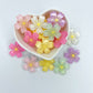 Pastel Rainbow Flower Cabochons - Packs of 10
