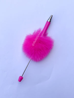 Blank Beadable Pom Pom Pen (Choose your colour)