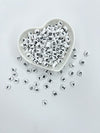 Heart Shape Letter Beads - White & Black - 1oz/28g