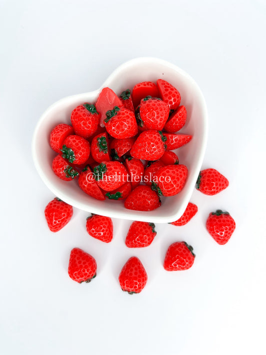 Strawberry Cabachons - Packs of 20