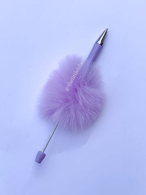 Blank Beadable Pom Pom Pen (Choose your colour)