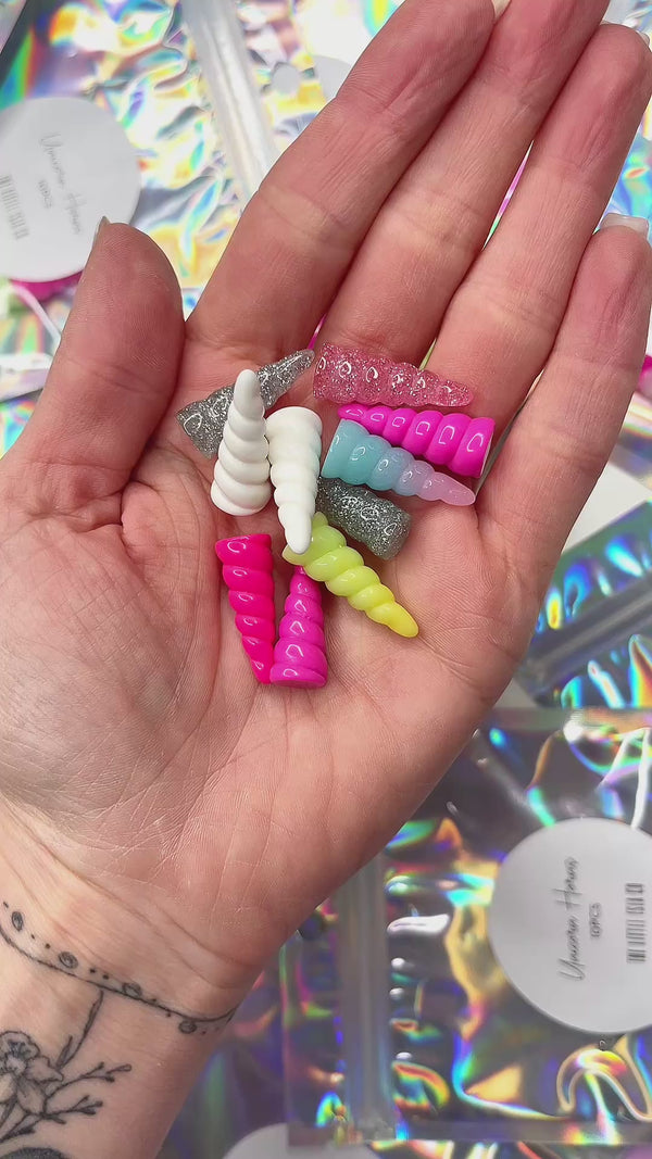 Unicorn Horn Cabochons - Packs of 10