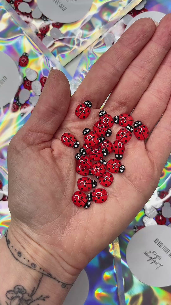 Ladybird Cabochons - Packs of 20