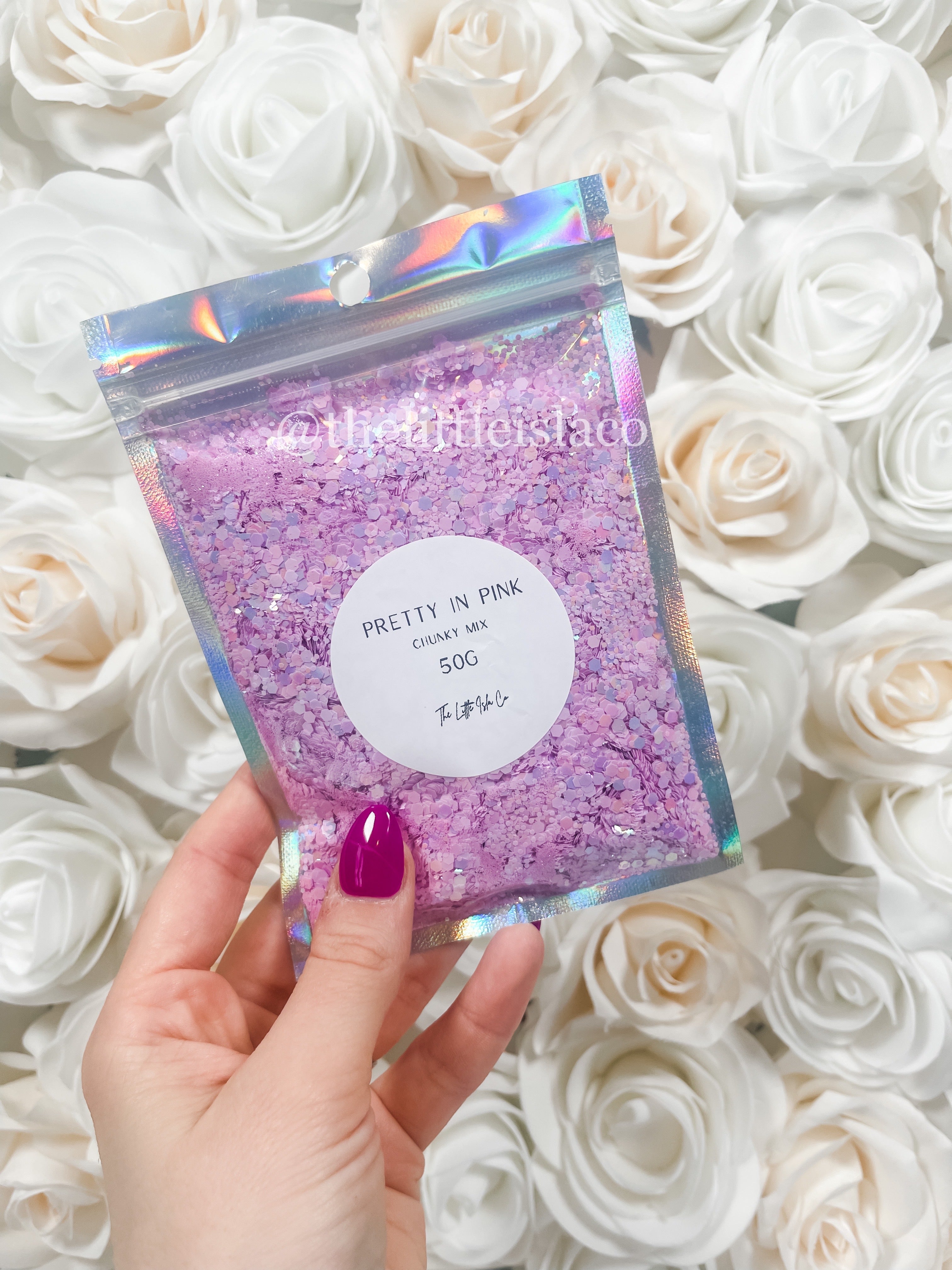 Chunky Glitter Mix - ‘Pretty in Pink’ - 50g Pack